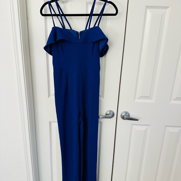 Haute Monde Blue Dressy Jumpsuit - Picture 2 of 4
